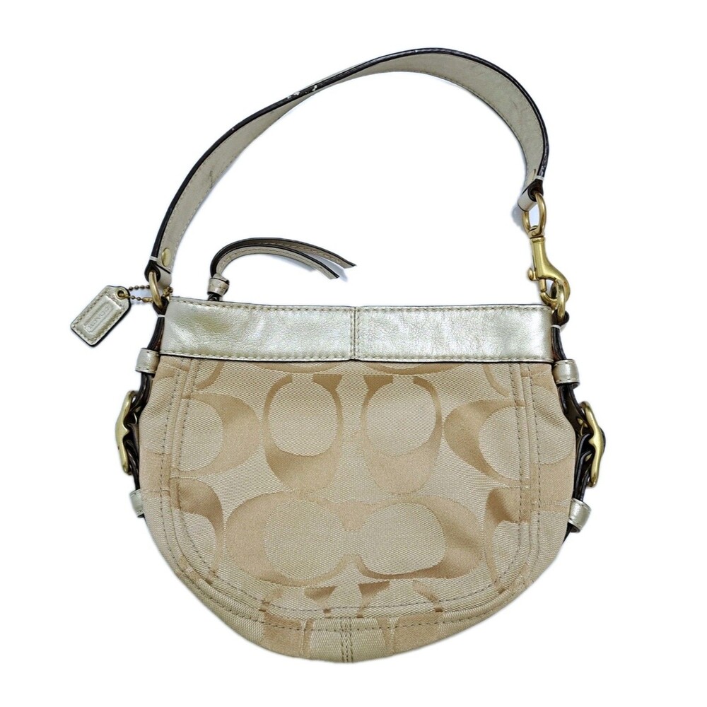 Coach Mini Zoe Vintage Hobo Shoulder Hand Bag 41856 Gold Chapagne Vintage